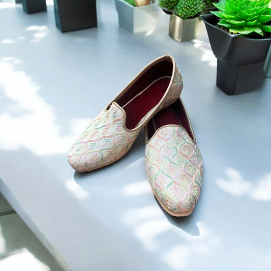 Multi-Colour Tree Embroidered Men’s Jutti