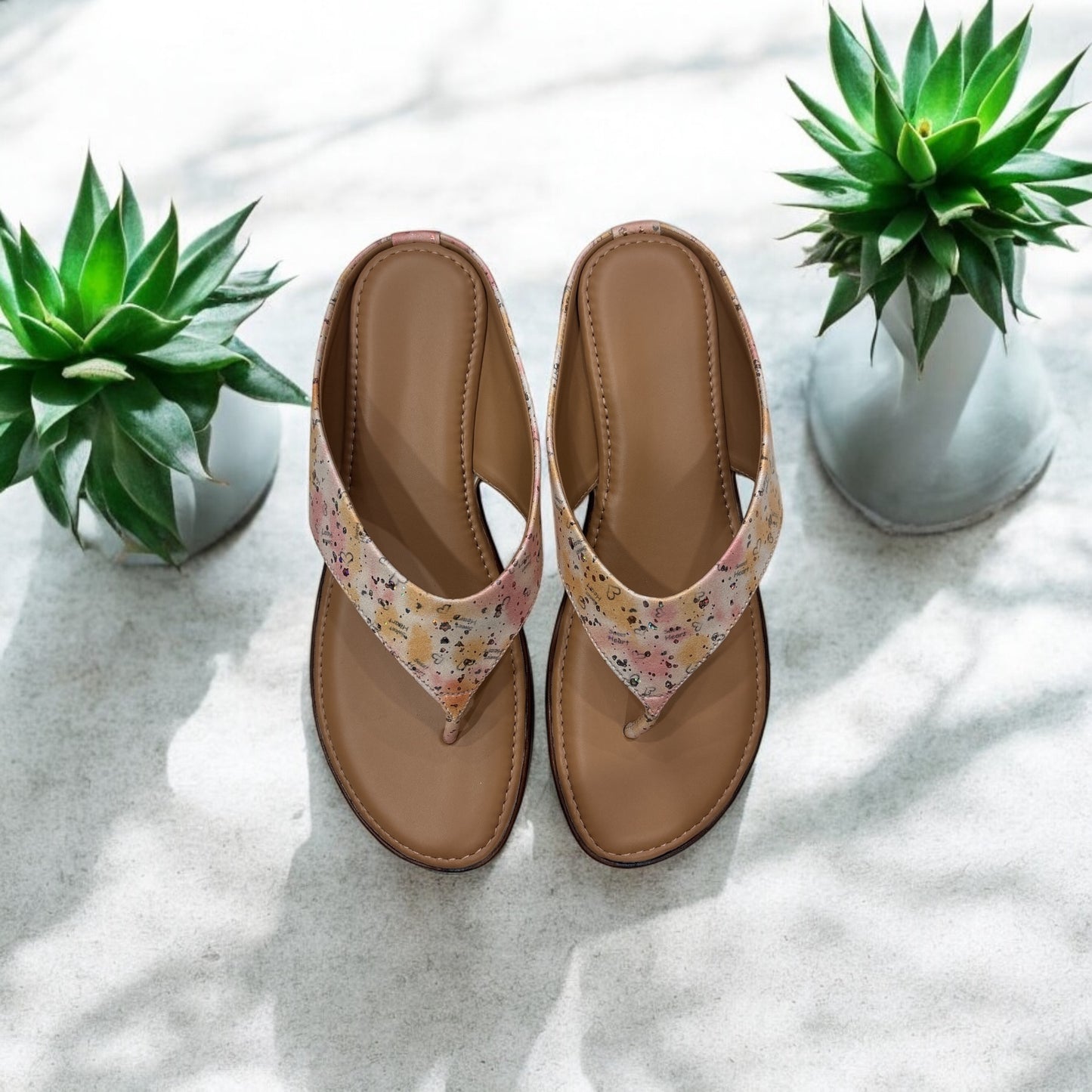 Brown Sandals with Padded Sole